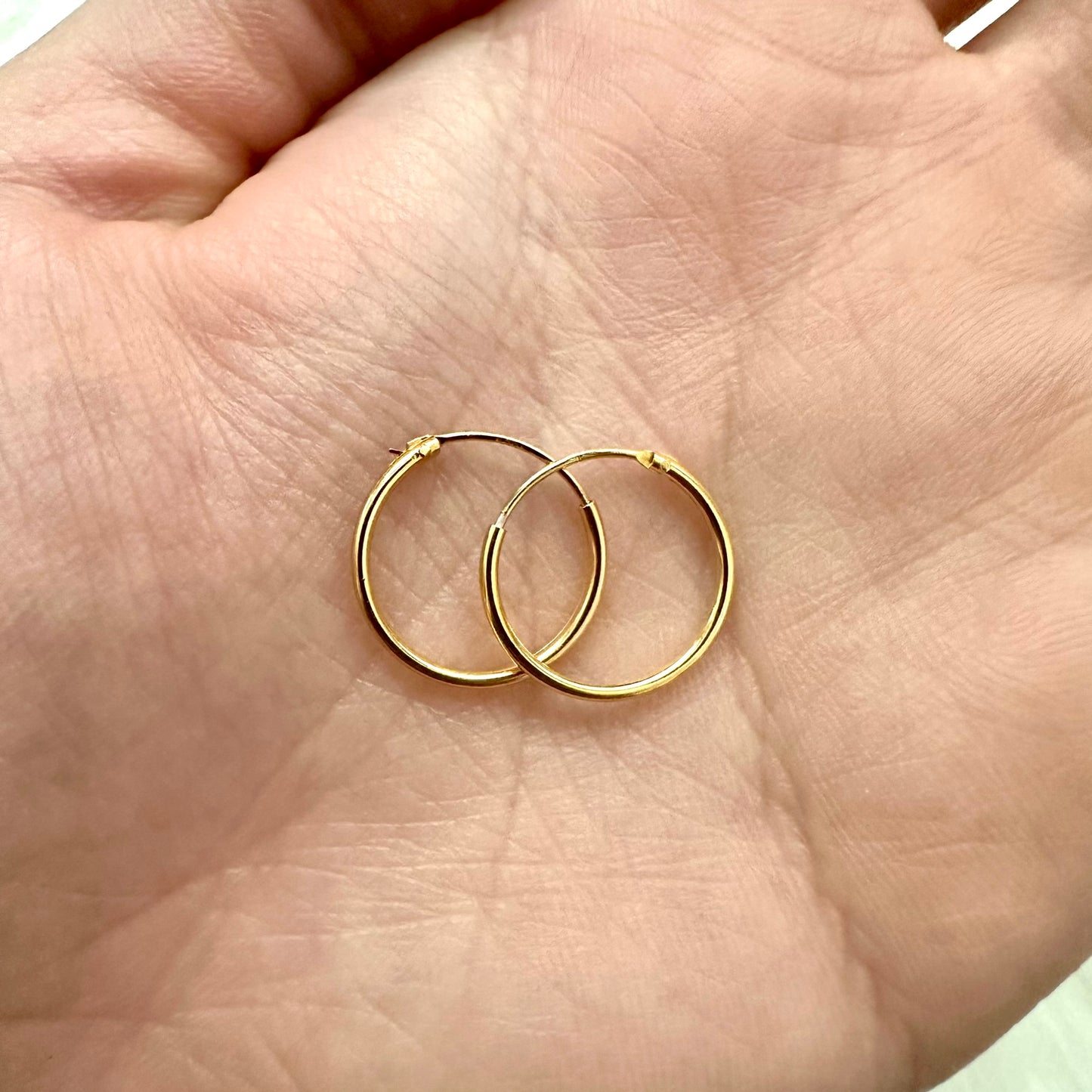 18k Gold Plated .925 Sterling Silver Hoop Earring