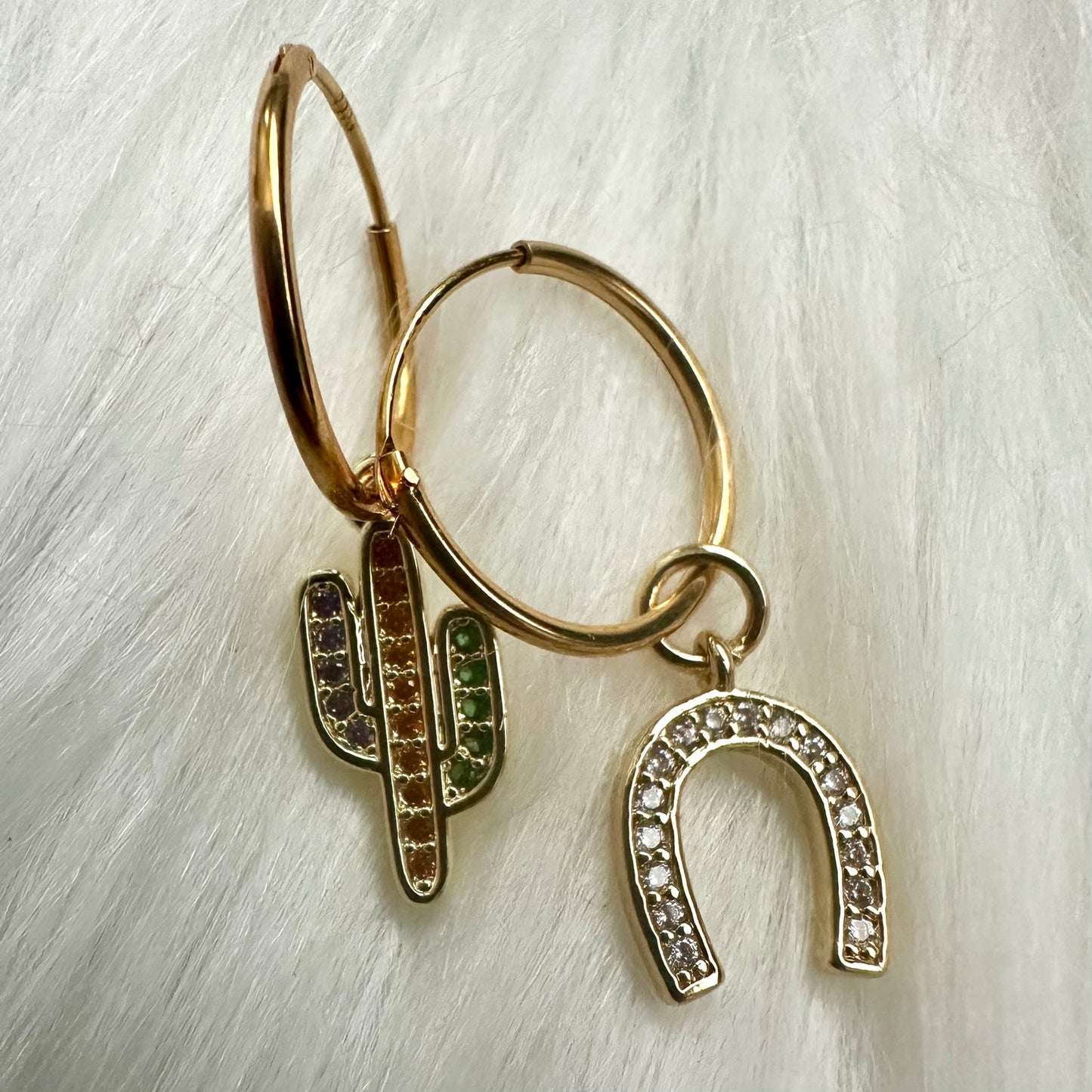 18k Gold Plated .925 Sterling Silver Hoop Earring