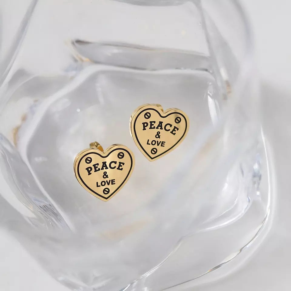 Peace + Love Earrings