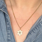 Mother of Pearl Flower Charm