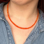 Orange Ethiopian Opal Necklace