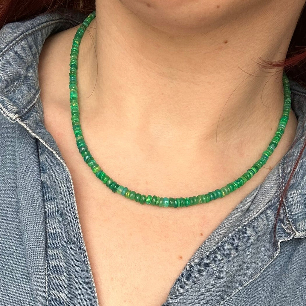 Green Ethiopian Opal Necklace