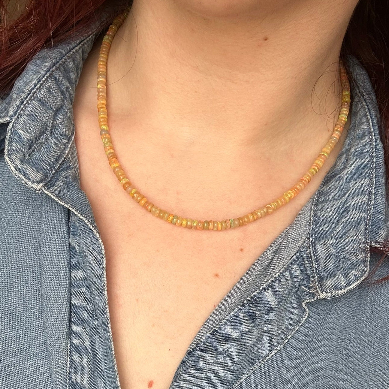 Honey Ethiopian Opal Necklace