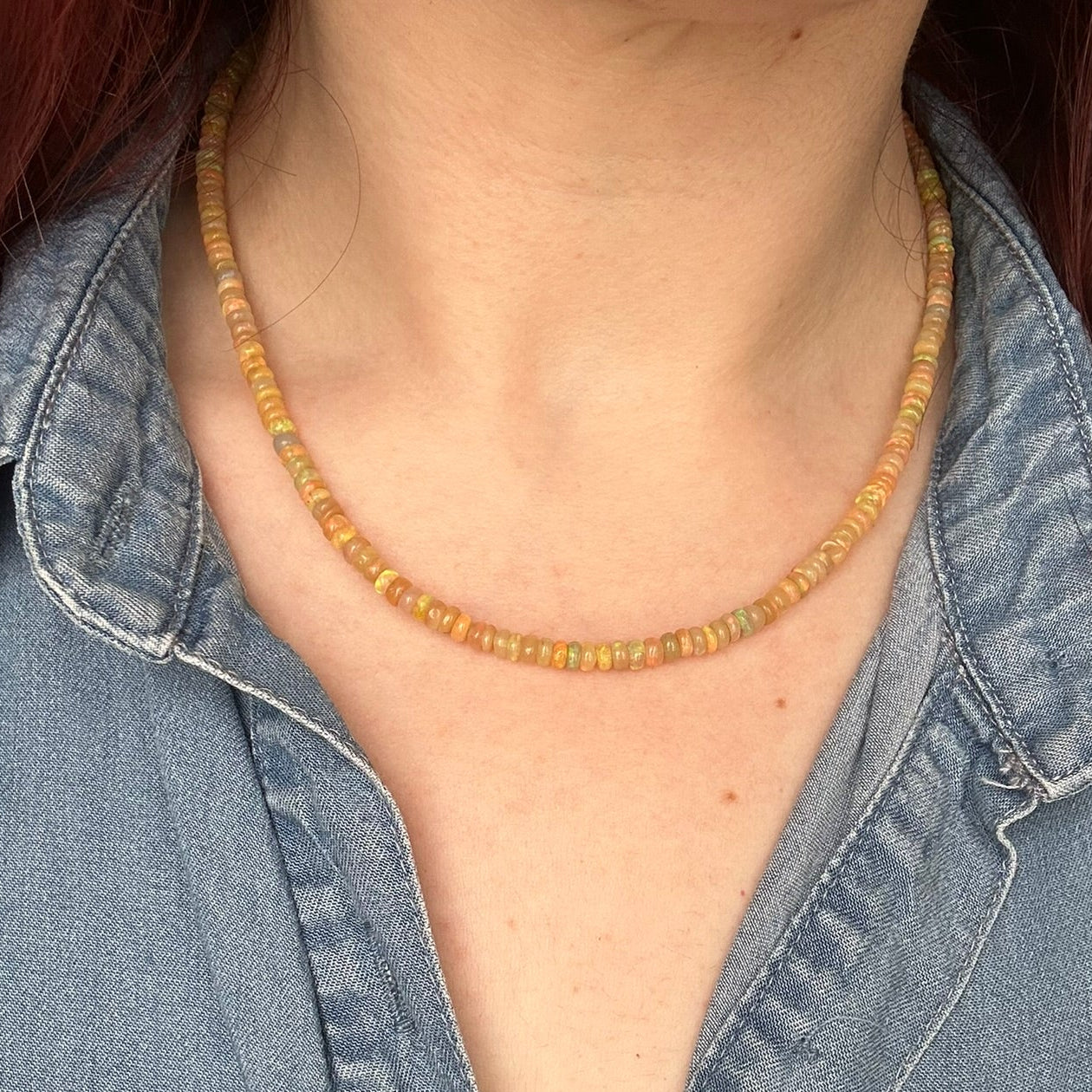 Honey Ethiopian Opal Necklace