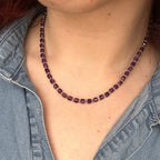 Amethyst & Pink Tourmaline Necklace