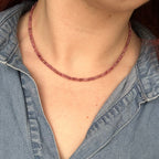 Dainty Pink Tourmaline Necklace