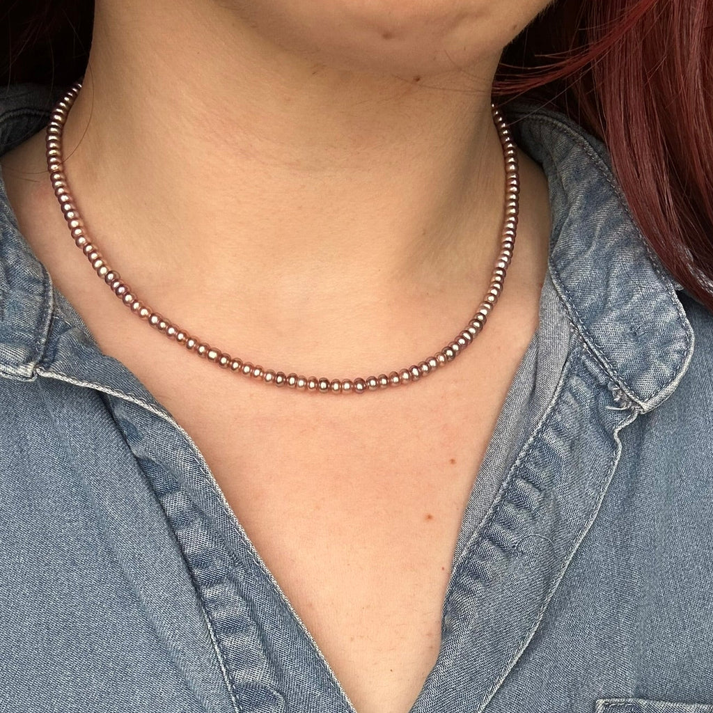 Lavender Pearl Necklace