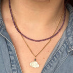 Dainty Mother of Pearl Cloud Charm