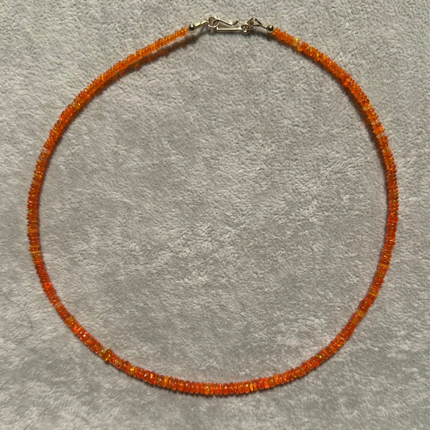 Orange Ethiopian Opal Necklace