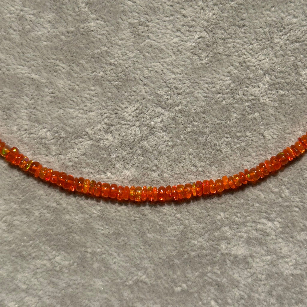 Orange Ethiopian Opal Necklace