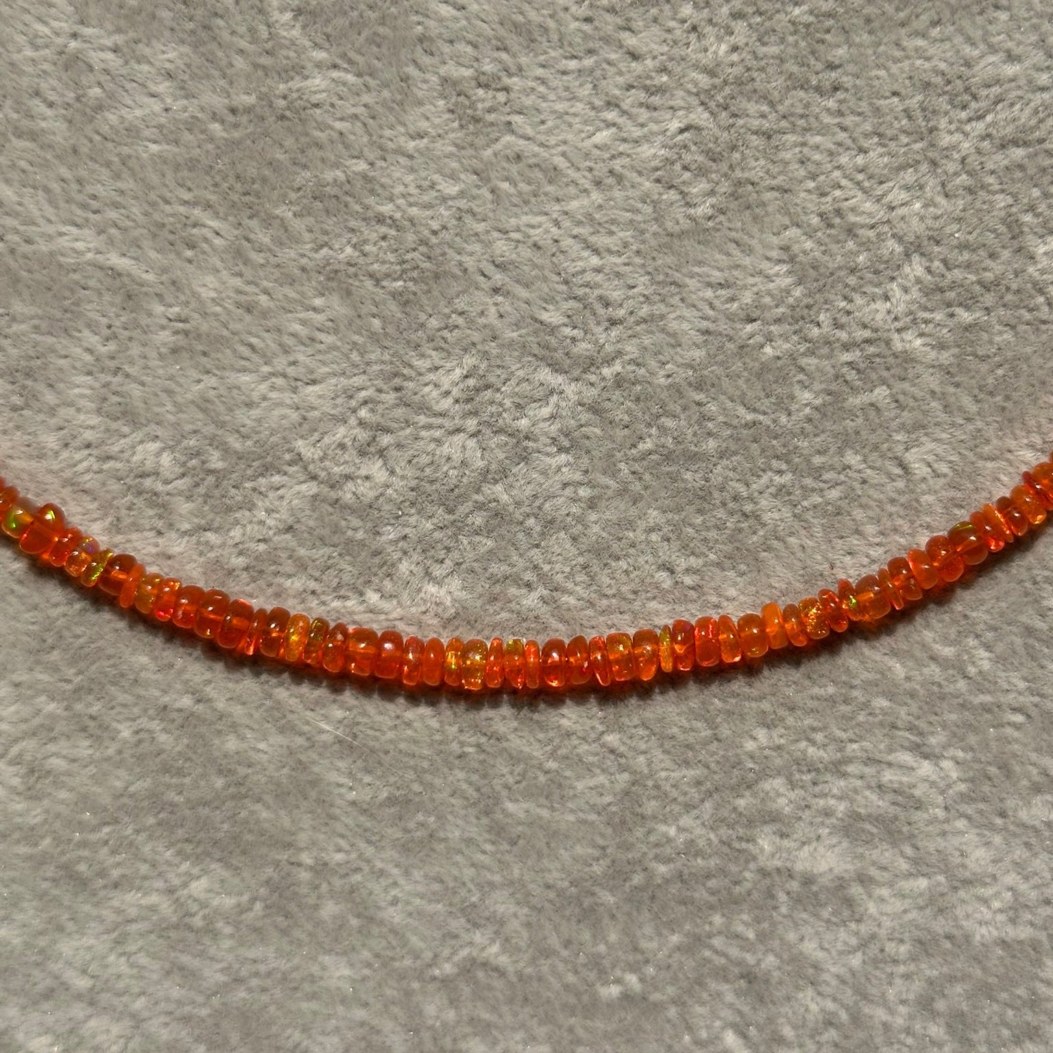 Orange Ethiopian Opal Necklace