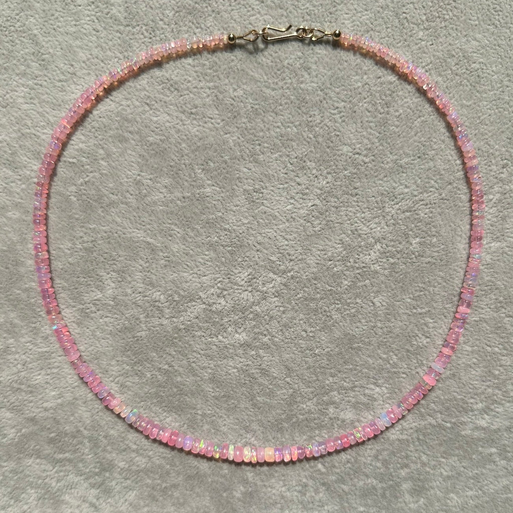 Pink Ethiopian Opal Necklace