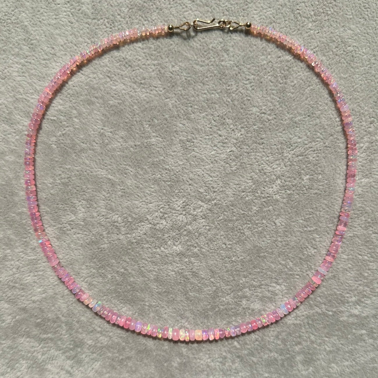 Pink Ethiopian Opal Necklace
