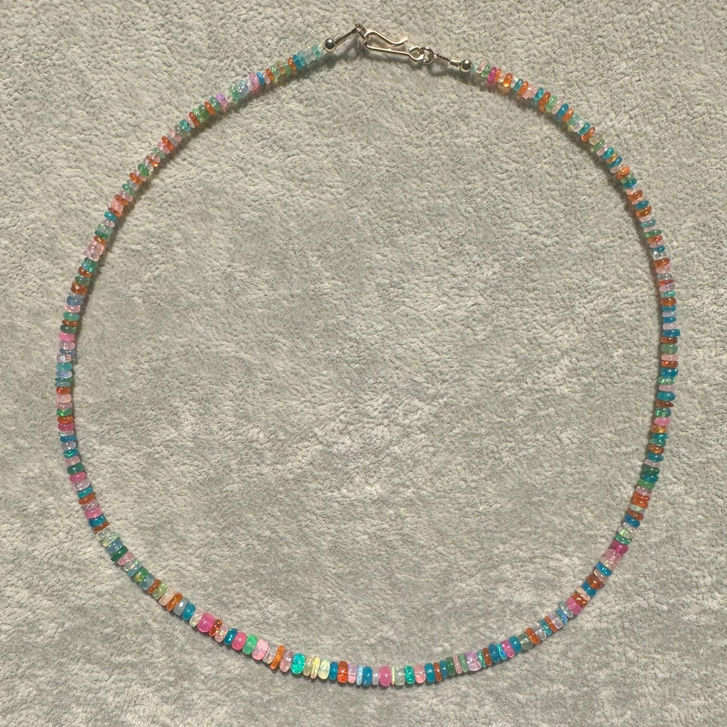 Rainbow Ethiopian Opal Necklace