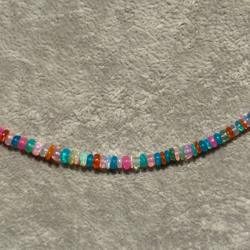 Rainbow Ethiopian Opal Necklace