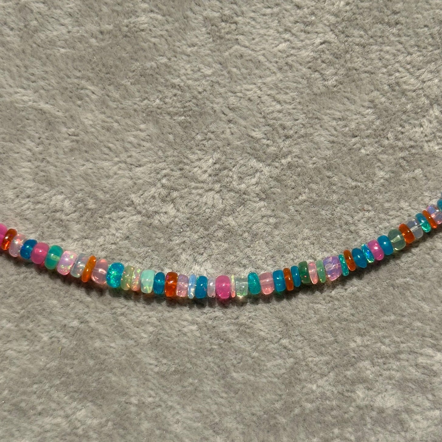 Rainbow Ethiopian Opal Necklace