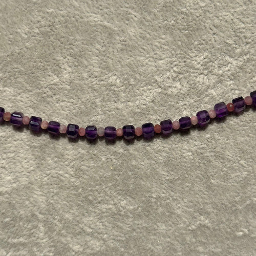Amethyst & Pink Tourmaline Necklace