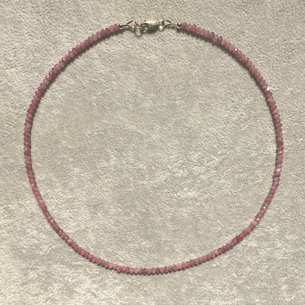 Dainty Pink Tourmaline Necklace