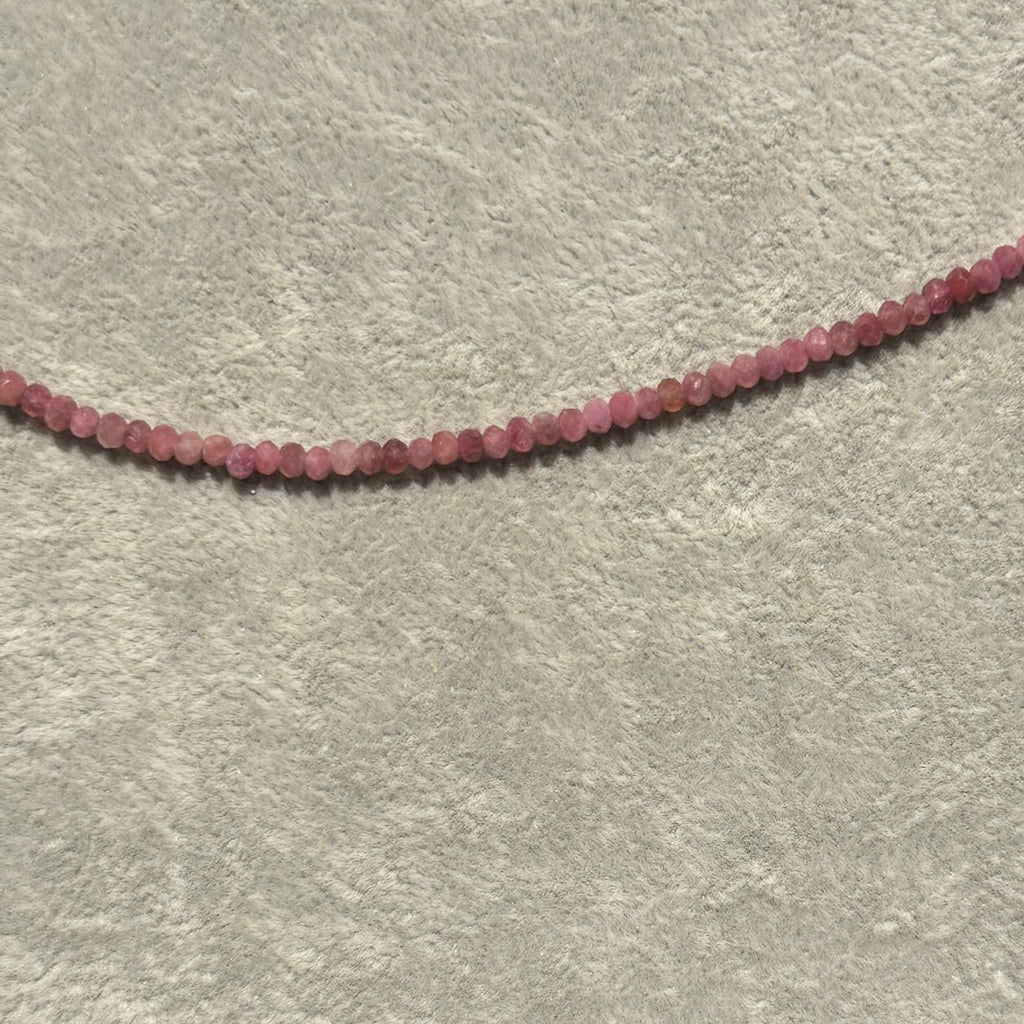 Dainty Pink Tourmaline Necklace