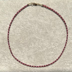 Dainty Garnet & Pink Tourmaline Necklace
