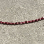Dainty Garnet & Pink Tourmaline Necklace