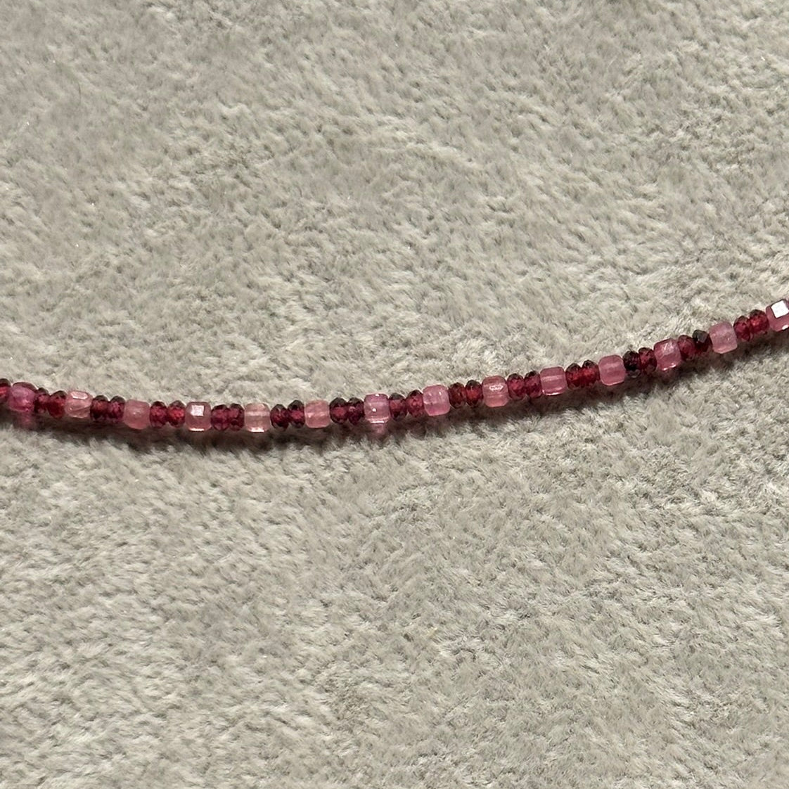 Dainty Garnet & Pink Tourmaline Necklace