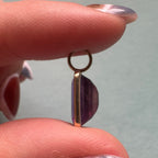 Amethyst gem charm close up - Saint Violet Co