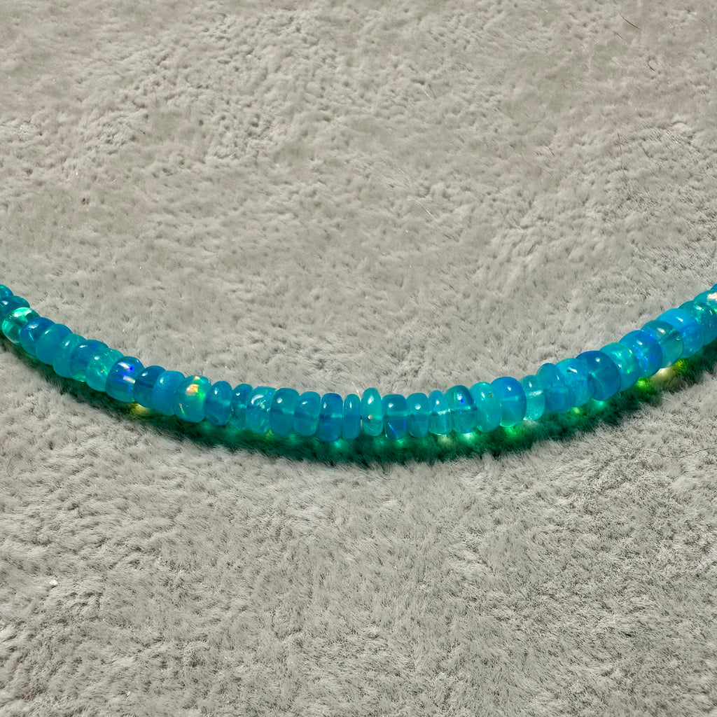 Blue Ethiopian Opal Necklace