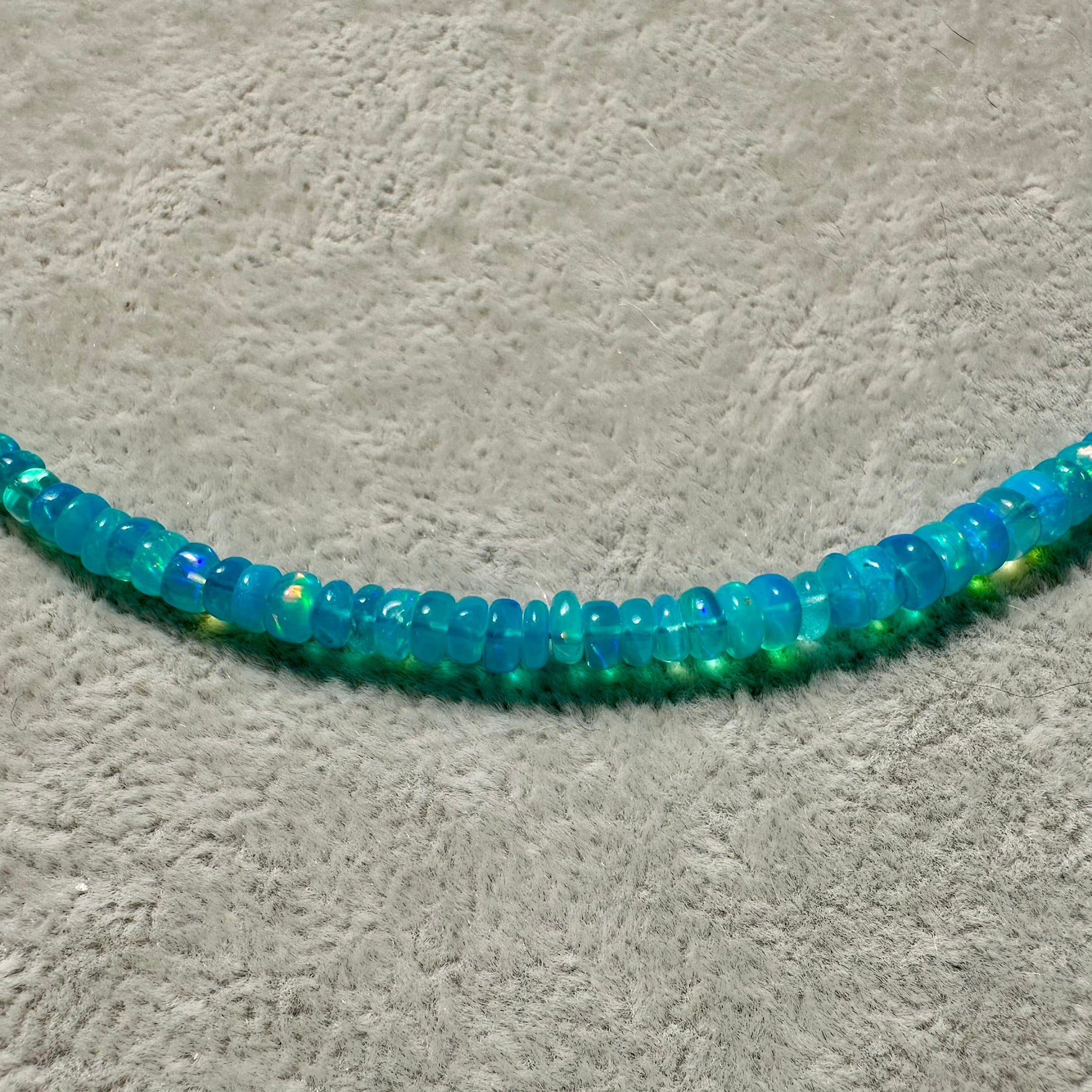 Blue Ethiopian Opal Necklace