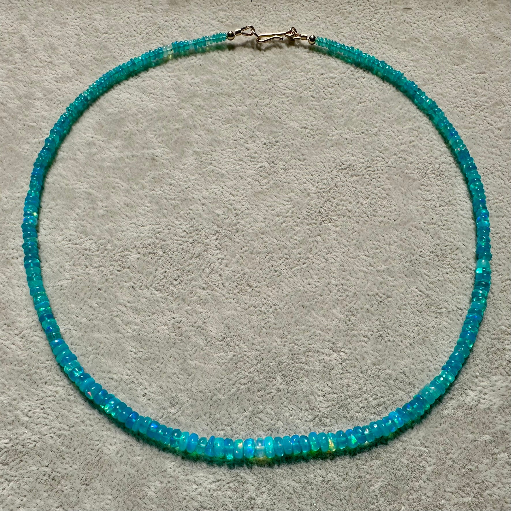 Blue Ethiopian Opal Necklace