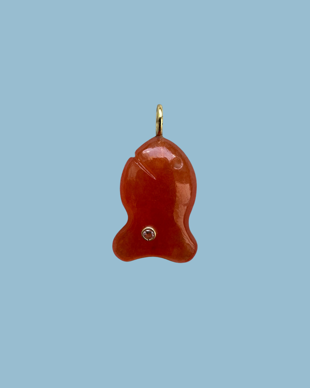Carnelian Goldfish Charm