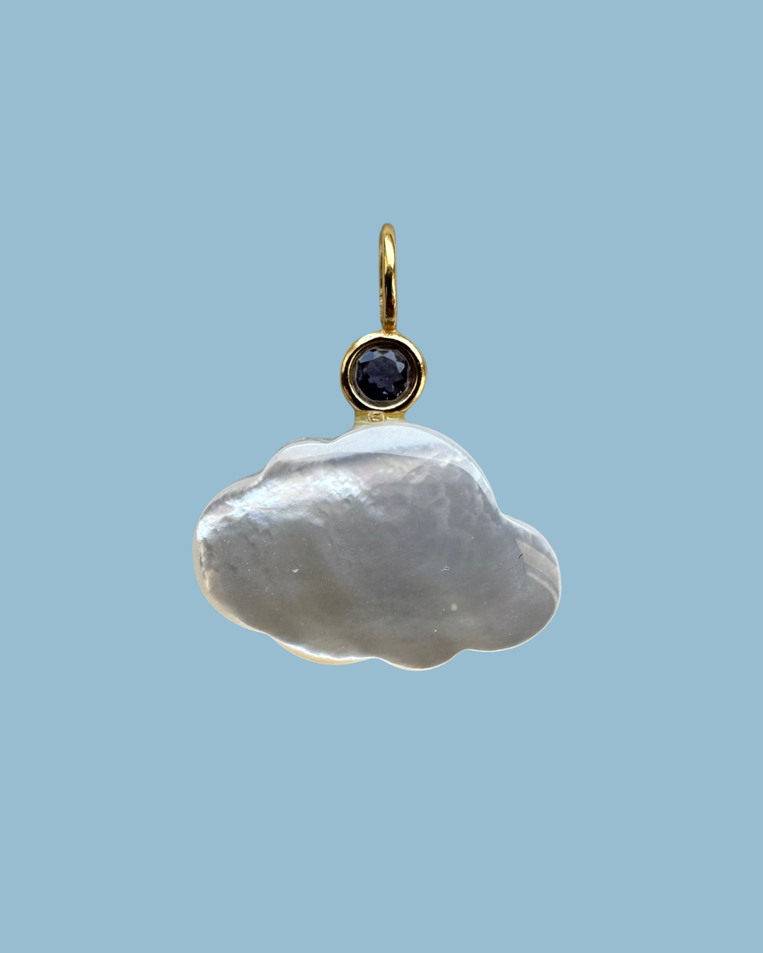 Dainty Mother of Pearl Cloud Charm