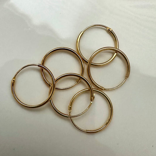 18k Gold Plated .925 Sterling Silver Hoop Earring