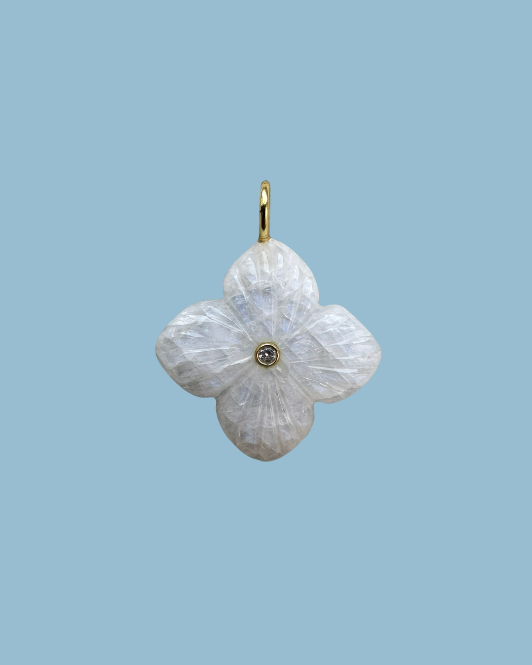 Moonstone Clover Charm