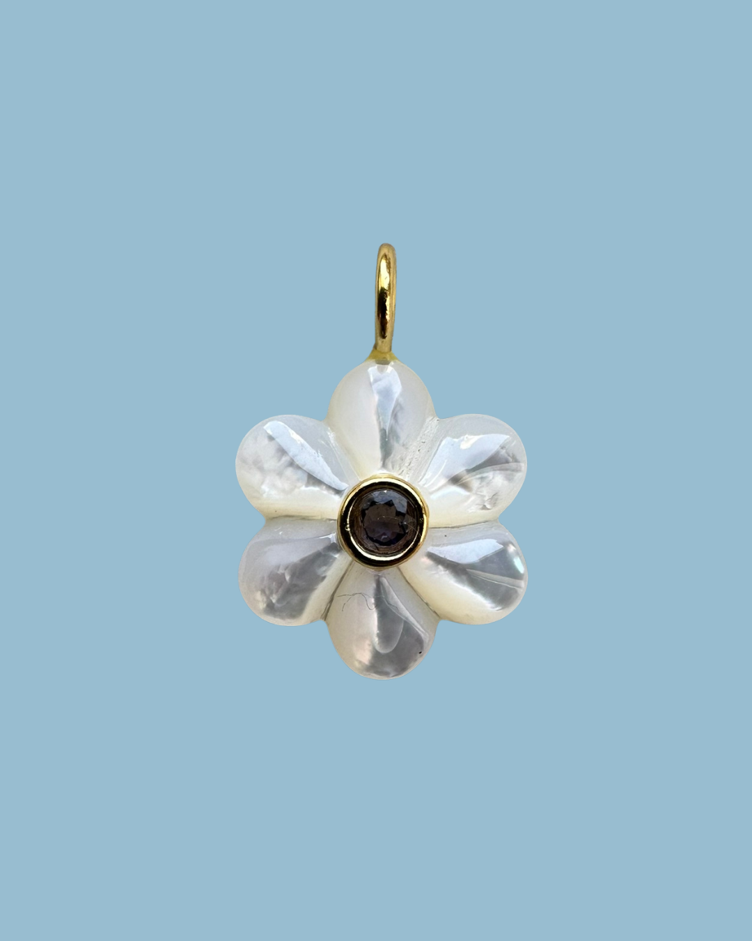 Mother of Pearl Flower Charm