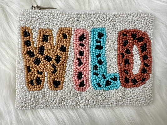 WILD Beaded Coin Purse